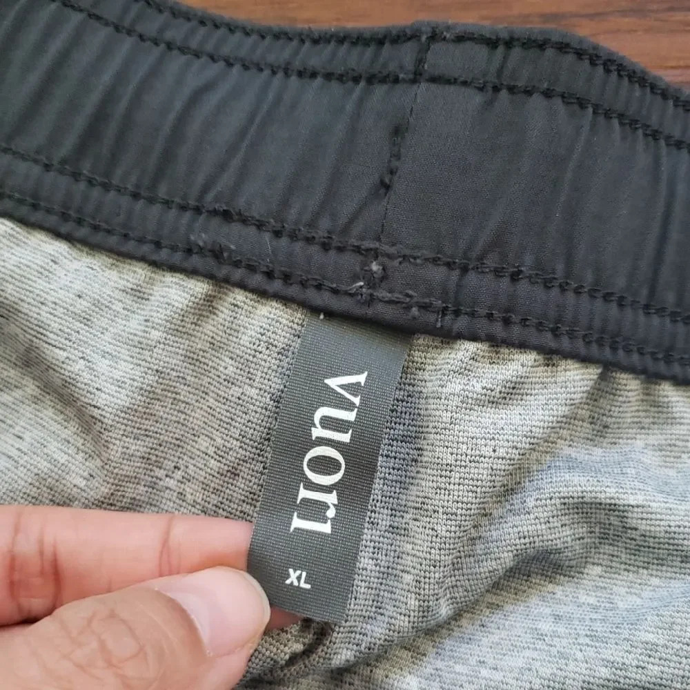 Vuori Mens Charcoal Lined Joggers Size XL Athleisure Casual Trendy